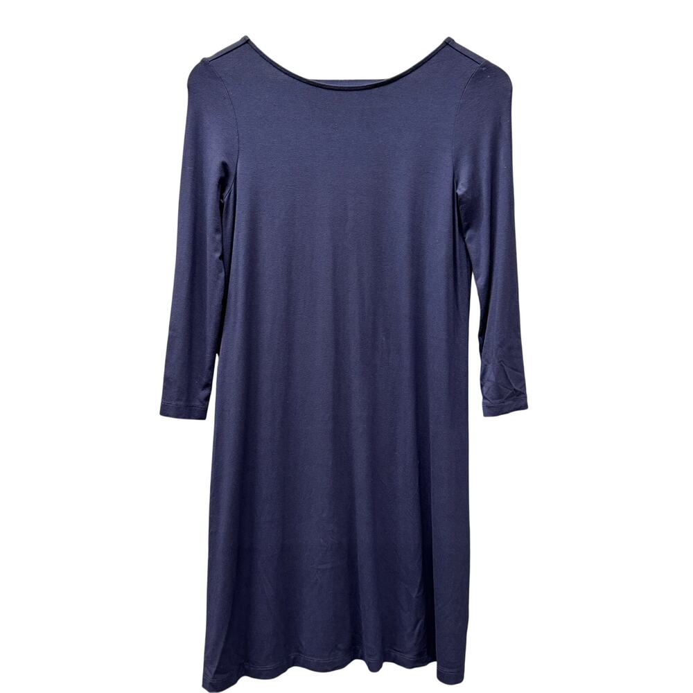 Lilly Pulitzer Dress Womens XS Ophelia Coastal Navy Blue 3/4 Sleeve Pullover